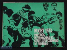 Very Rare 1973 Buenos Aires v Romania Rugby Programme: Rarely-seen and most collectable. VG