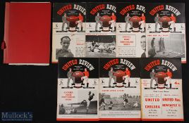 Selection of Manchester Utd home match programmes 1948/49 Derby County, 1949/50 Stoke City,