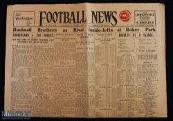 1924 Football News Newspaper 1st March 1924 covering all divisions of the football league, including