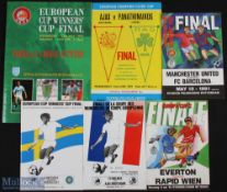 Selection of European Cup Final programmes to include 1971 Ajax v Panathinaikos (EC), 1985 Everton v
