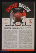 1952/53 Manchester Utd v Tottenham Hotspur Div. 1 home match programme (No. 18), 4 pager, 25 March