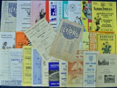 Selection of football programmes to include 1947/48 Barnet v Leytonstone (London Senior Cup s/f at