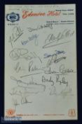 1972 England Rugby in S Africa Autographs: On Eden Roc, Durban hotel paper, 14 England signatures