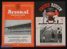1952/53 Manchester Utd v Walthamstow Avenue FAC 4th round both match programmes 31 January 1953;
