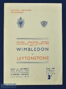 1947 FA Amateur Cup final programme Wimbledon v Leytonstone 19 April 1947 at Arsenal; fair/good