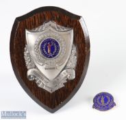 Hellenic Football League Shield and Badge 1957/58 season Division 1 Runners Up electroplate plaque