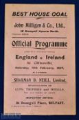 1937 Ireland v England amateur international match programme 13 February 1937 at Cliftonville, 4