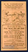 1933/34 Marine v Northern Nomads Programme Liverpool County Combination dated 26th Aug, single sheet