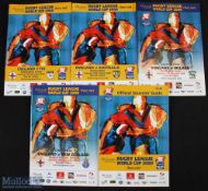 2000 Rugby League World Cup Programmes + Tickets, with a souvenir guide, England v New Zealand