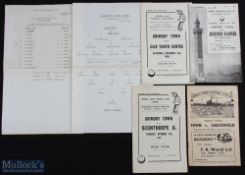 Selection of Grimsby Town home match programmes 1950/51 v Chesterfield (friendly) 10 February