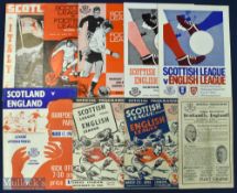 Selection of Scottish League v English League match programmes to include 1947, 1949, 1950, 1965,