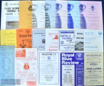 Varied selection of football programmes to include 1947/48 Hendon v Hayes Middlesex Charity Cup