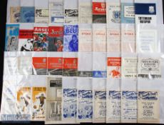 Varied collection of football programmes to include 1954/55 Millwall v Sportklub Simmering, 1955/