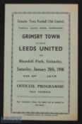 1945/46 War League North Grimsby Town v Leeds Utd at Blundell Park 26 January 1946; good