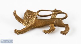 1966 British & I Lions Rugby Pin Badge: Brass lion pin badge - issued for the tour to Australia, New