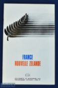 1967 France v New Zealand Rugby Programme: For the Paris test match, in excellent condition