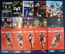 1997-2022 Scarlets etc Rugby Programmes (15): Cup v Caledonia, 1997 & Colomiers, 2001 (signed G