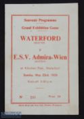 1953-54 Waterford Select E S V Admira-Wien Football Programme 23rd May 1954