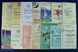 Selection of England schools international match programmes to include 1947 Eire, 1947 Scotland (