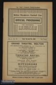 1936/37 Bolton Wanderers v Grimsby Town/Preston NE Div. 1 matches (double fixture issue) 5th & 7th