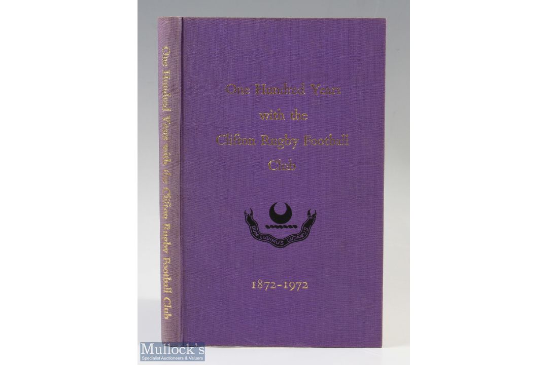 Scarce 1972 Clifton RFC Rugby History Volume: Purple 116pp hardback limited edition No.223, 'One - Image 1 of 2