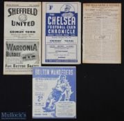 1947/48 Grimsby Town away match programmes in Div. 1 to include Chelsea, Aston Villa (ex. b.v.)