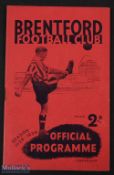 1938/39 Brentford v Grimsby Town Div. 1 match programme at Griffin Park 4 February 1939; slight