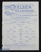 1926-27 Chelsea v Swansea Town Football programme 10th Feb 1927 Football combination single sheet