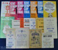 Selection of Kent Senior Cup final programmes to include 1956 Millwall v Charlton Athletic, 1957