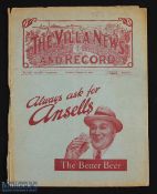 1934/35 Aston Villa v Grimsby Town Div. 1 match programme 16 February 1935 at Villa Park; fair