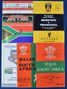 Selection of Rugby Programmes in Wales & S Africa (5): Wales v S Africa 1960 (0-3) and 1970 (6-6),