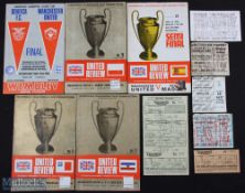 1967/68 Manchester Utd European Cup homes v Hibernians Malta programme; v Sarajevo programme; v