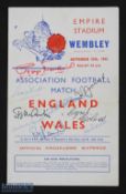 1943-44 England v Scotland International Football Programme Multi Signed, at Wembley 25th