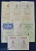 Selection of Chelmsford City home match programmes v 1958/59 Harwich & Parkeston (FAC), 1961/62