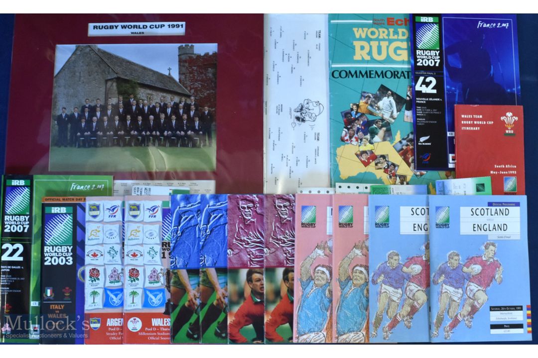 Rugby World Cups Package (20): 1987: S Wales Echo colourful complete sticker album of stars, sides &