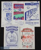 1953/54 Manchester Utd away match programmes Portsmouth, Queens Park Rangers (Reg Allen benefit),