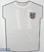 Scarce 1970s England World Cup International Match Issue Football Shirt No 11 to reverse (Martin