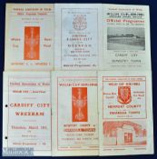 Selection of Welsh Cup s/f programmes to include 1956 Newport County v Swansea Town, Cardiff City