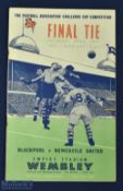 1951 FAC final match programme Newcastle Utd v Blackpool 28 April 1951; 1952 FAC final match