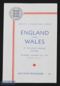 1948-49 England v Wales Amateur International Football programme ,2nd January 1949 at County