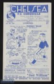 1946-47 Chelsea v Liverpool Football Programme 4th January 1947, in very good condition