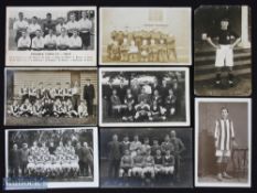 1907-1957 Football Team Postcards to include a Leicester area school team a printed Swansea Town