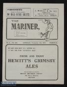 1937/38 Grimsby Town v The Arsenal (Champions) Div. 1 match programme 6 November 1937; fair/good