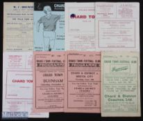 Selection of Chard Town FC home match programmes 1950/51 Street (reserves), 1952/53 Bristol City (