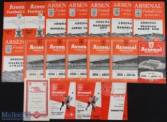 Selection of Arsenal home programmes 1947/48 Manchester City, 1950/51 Aston Villa, Middlesbrough,