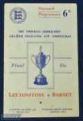 1948 FA Amateur Cup final programme Barnet v Leytonstone 17 April 1948 at Chelsea; fair condition.