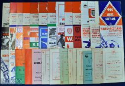 Collection of Wales representative/international match programmes to include Wales schools 1955