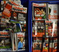 Quantity of Manchester United Home Football programmes from 2000-2020 features 00/01, 01/02, 02/