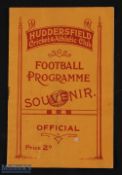 1929/30 Huddersfield rugby league v Australia souvenir issue: 12 October 1929; has pencil score (won