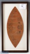 1978 NZ All Blacks Signed Leather Gilbert 'Ball': An intriguing and attractive item, mounted in flat